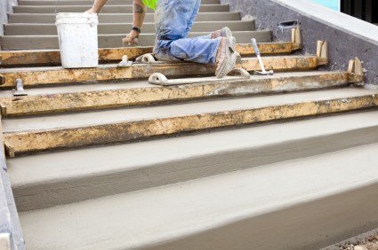 Rainstorm Waterproofing & Masonry mason building cement steps.